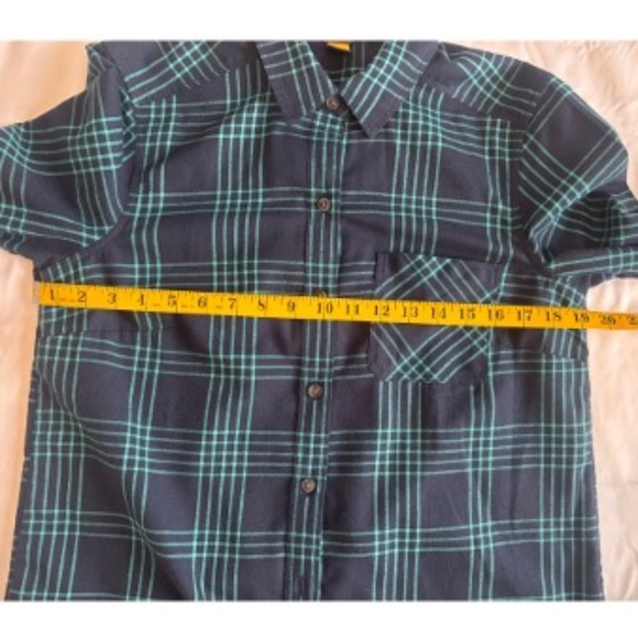 Eddie Bauer  Expedition Flex Flannel Shirt | Womens M | Classic Fit | Blue Plaid - Picture 7 of 13